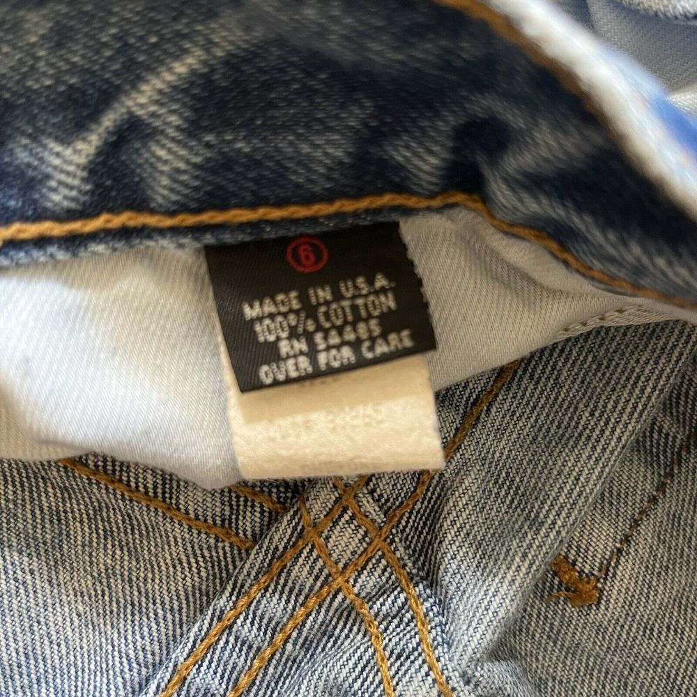 Dungarees Women's American Eagle Cut off Jean Shorts Y2k Lt Blue Size‎ 6 - Picture 4 of 5